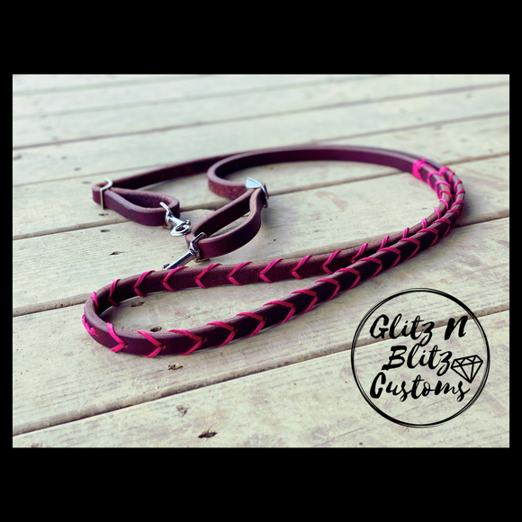 Hot Pink Laced Reins